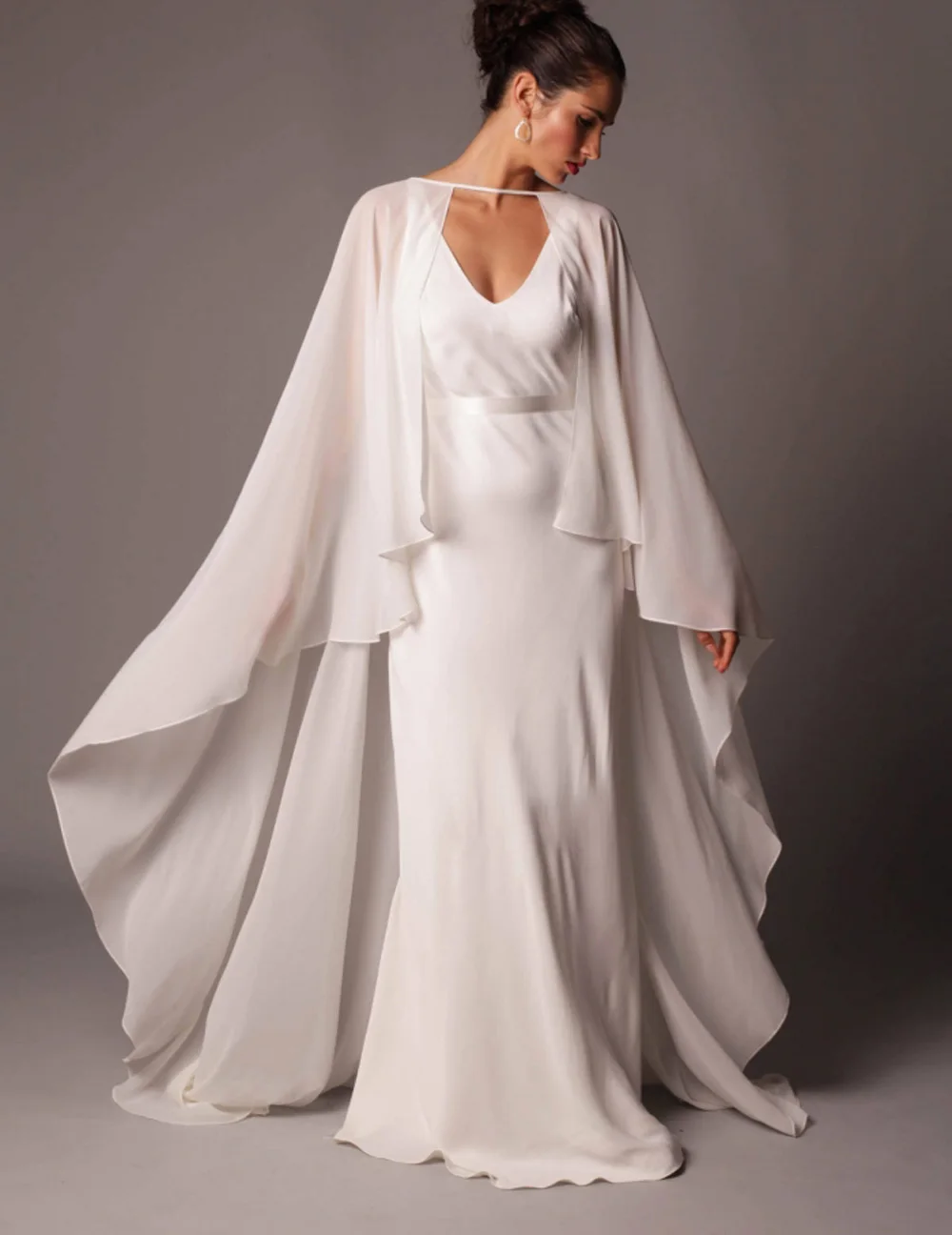 Шифоновая длинная марлевая шаль, обернутая в Болеро длиной до пола, свадебная куртка для невесты, новые свадебные накидки
