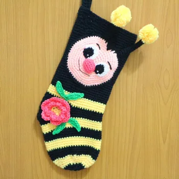 

Crochet baby handmade Festival socks bee style model number SC001