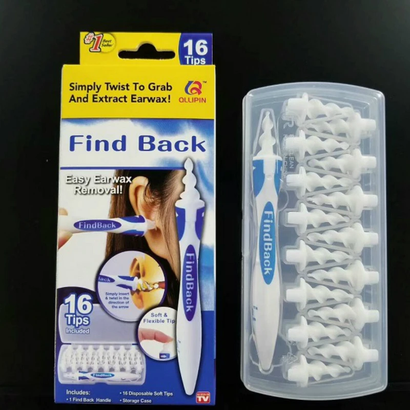 

16 Tips Rotating Smart Ear Cleaner Earpick Easy Earwax Removal Soft Spiral Cleaner Prevent Ear-pick Clean Tools Ear Care Kit