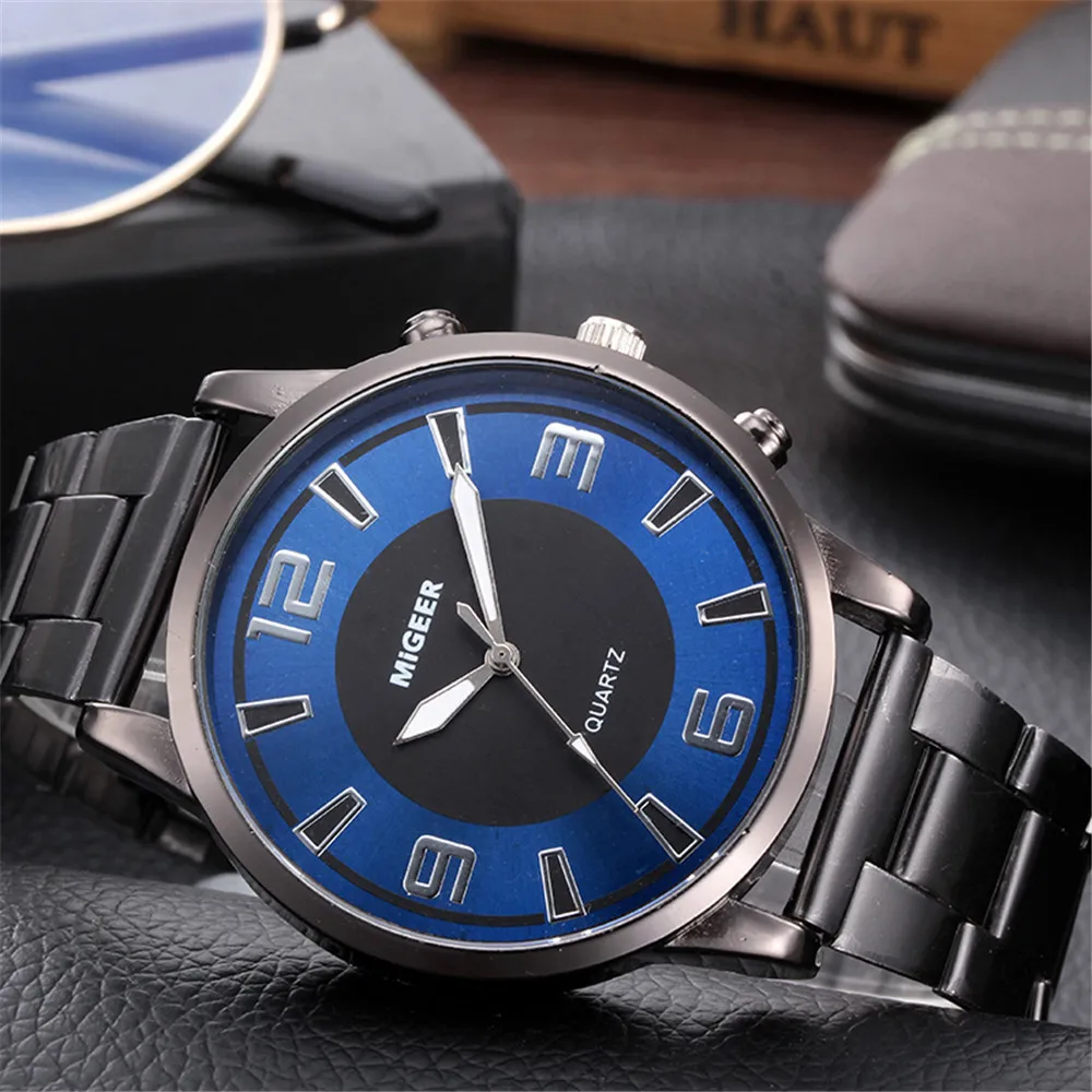 

Fashion Man Design Stainless Steel Analog Alloy Quartz Men's watch Wrist Party decoration suit Dress Watch gifts male man