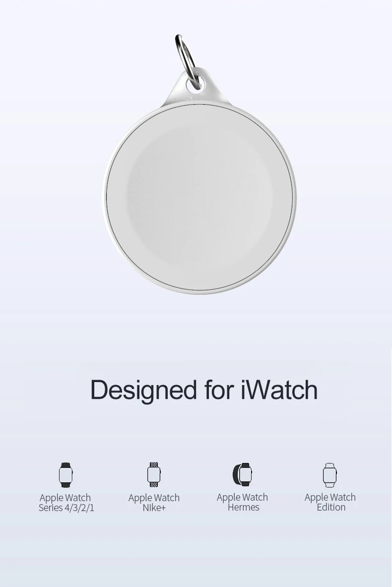 Портативное магнитное Беспроводное зарядное устройство для Apple Watch 1 2 3 4 серии Usb зарядка для IWatch 4 3 2 1 с зарядкой брелка - Тип штекера: 1pcs