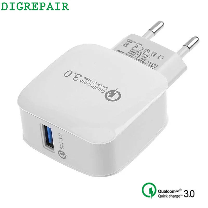 зарядное устройство 18 Вт Quick Charge 3 0 быстрый мобильный телефон ЕС США Plug стены USB