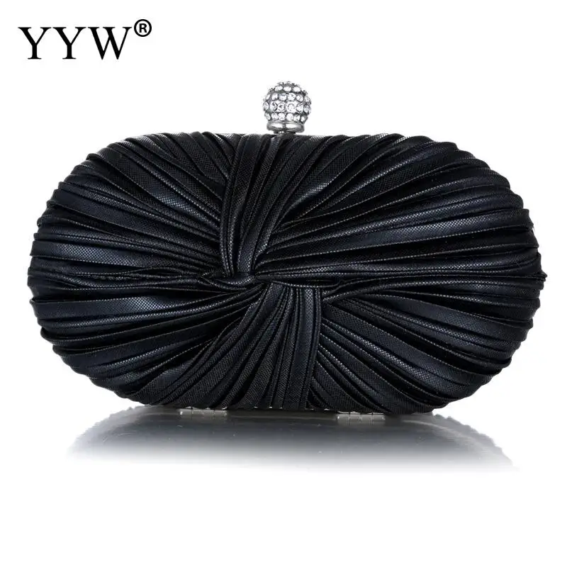 Women Black Pu Leather Pleat Clutch Bag Vintage Evening Clutch Bags Mini Handbag Clutch Purse Elegant 2018 Diamond Party Bag New Women Black Pu Leather Pleat Clutch Bag Vintage Evening Clutch Bags Mini Handbag Clutch Purse Elegant 2018 Diamond Party Bag New