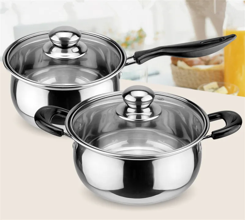 

Stainless Steel pot Double Bottom Soup Pot Nonmagnetic Cooking Multi purpose Cookware Non stick Pan induction cooker used pot