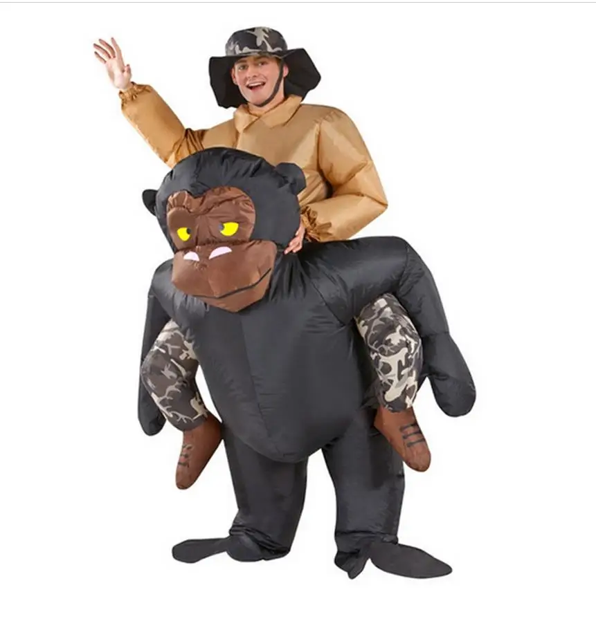 Inflatable Riding Gorilla Costume Party Halloween Dress Toys For Adults