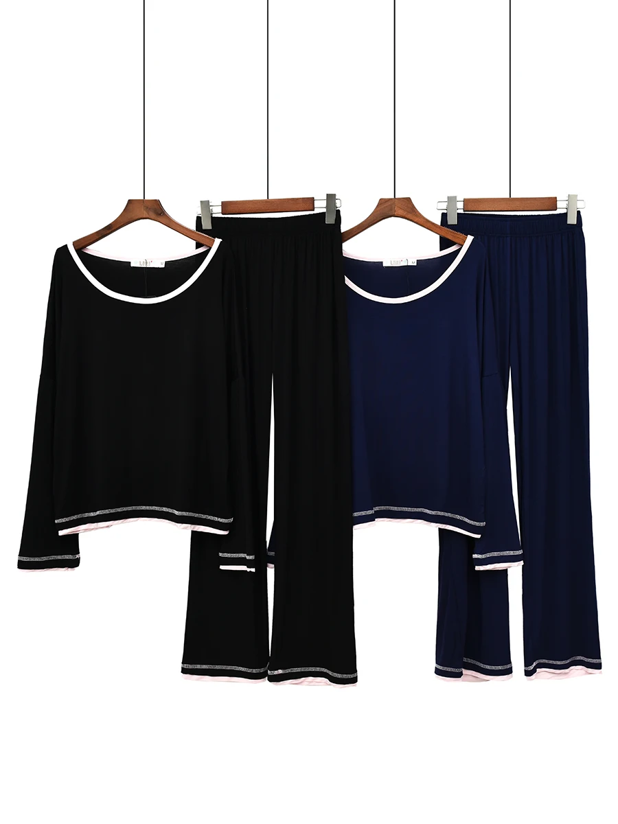 

Modal material women pajamas sets 40-70kg can wear spring pajamas sets leisure home clothes 473