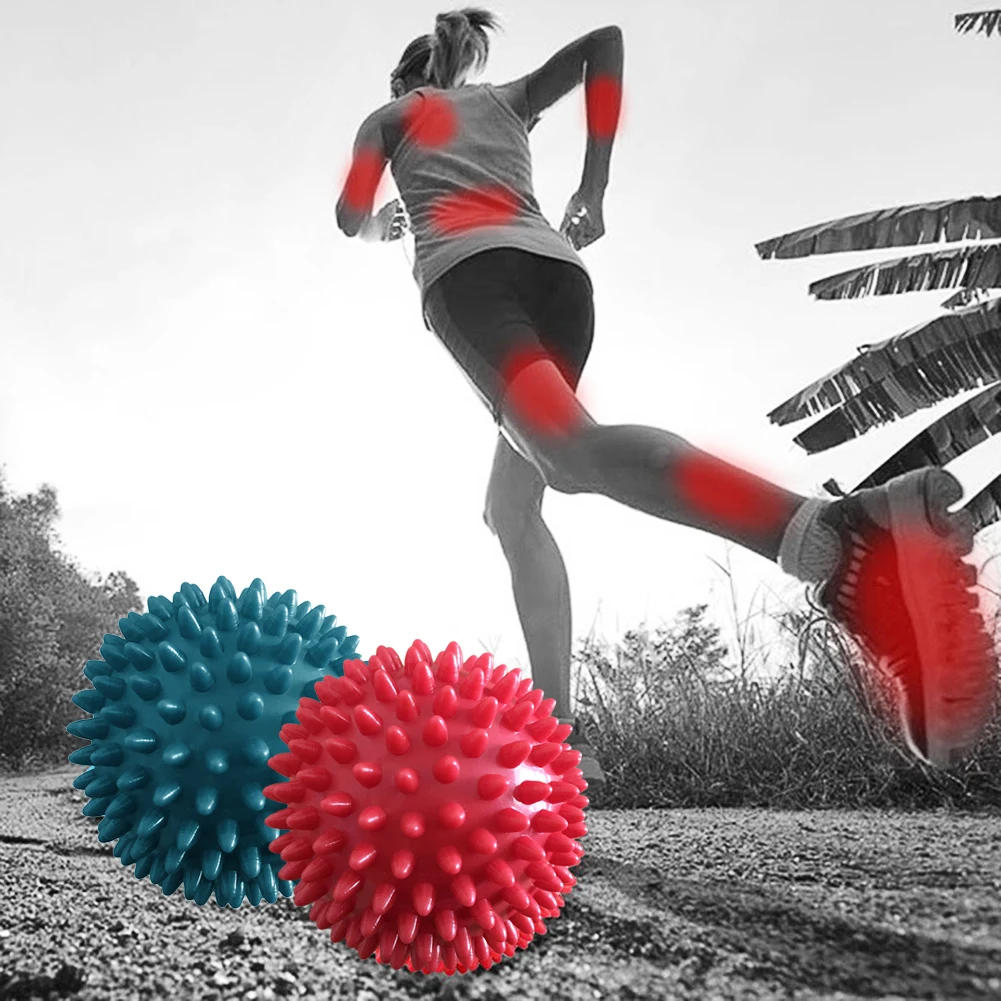 2 Цвет ПВХ массаж ручной мяч ПВХ подошвы Ежик сенсорными Training сцепление мяч Портативный физиотерапия поймать мяч