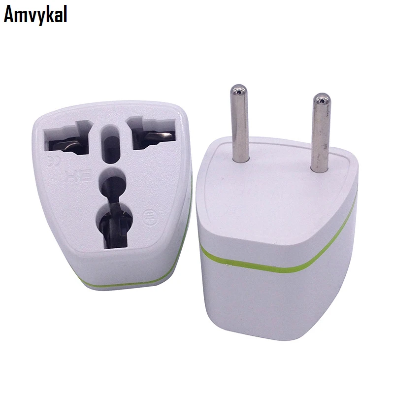 Amvykal ce rohs общего универсальный Европейский Путешествия AC Мощность Электровилки разъем Великобритании AU США в ЕС Plug адаптер конвертер 100 шт