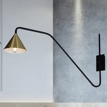 

Vintage Long arm E27 LED Bulb Wall Lamp Living room Wall Light Study Reading Lamp Bedroom Bedside Wall Sconce Loft Deco 110/220V