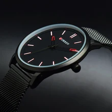 CURREN ультра тонкие мужские наручные часы Роскошные Брендовые мужские кварцевые часы из нержавеющей стали мужские наручные часы Мужские часы