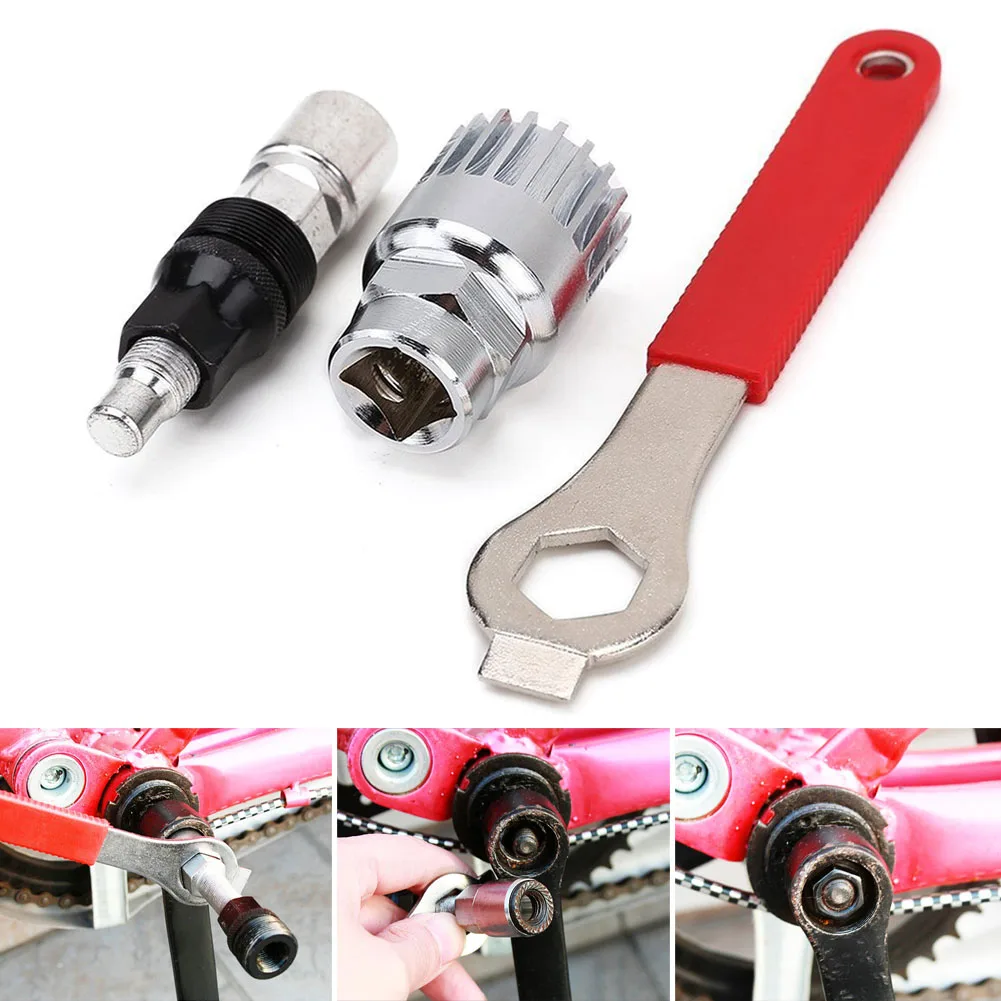 cheap 1 Set Bicycle Metal Crank Wheel Puller Extractor with Bottom Bracket Remove Tool Set XR Hot