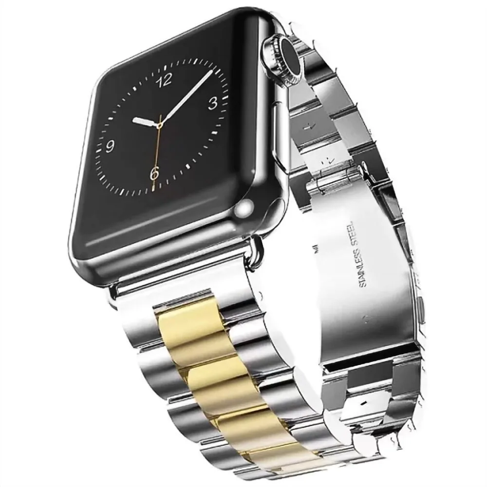Металл, нержавеющая сталь Ссылка браслет наручные ремешок для iwatch band 38 мм 42 мм серии 4/3/2/1 для Apple watch полосы 44 мм 40 мм ремни
