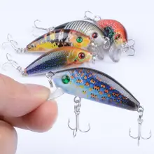 5 шт. Пластик приманки гольян приманки Блесен бас рыбы CrankBait Крюк 5 см/3,8 г