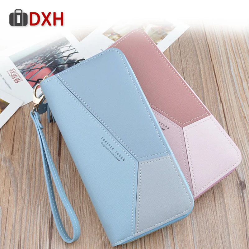 

DXH Womens Wallet Zipper Portfele Bag Big Bolso Mujer Female Purse Portmonee Cute Phone Luxury Ladies Bayan Cuzdan Purses Slim