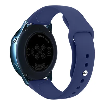 Сменные ремешки для Garmin Forunner 645/245 для Xiaomi Huami Amazfit Bip Lite, браслет для samsung Galaxy Active 42 мм - Цвет: Navy blue