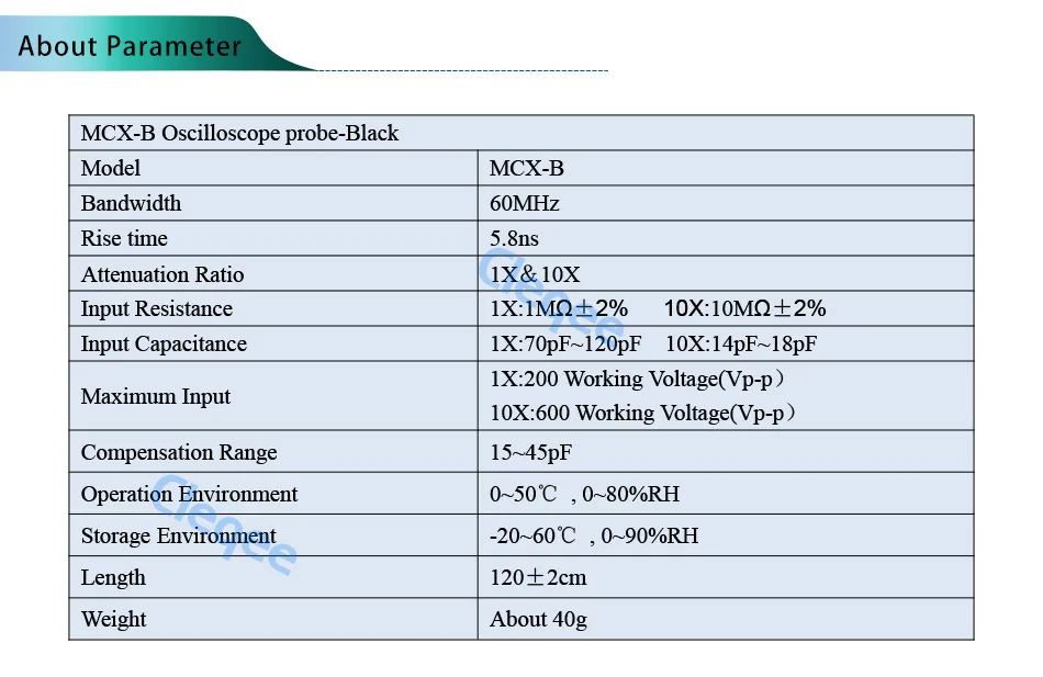 Cleqee 1 шт. MCX осциллограф зонд черный 60 МГц зонд для мини осциллограф DSO201 DS201 DSO203 DS203 DSO202 DSO QUAD VC101 10X