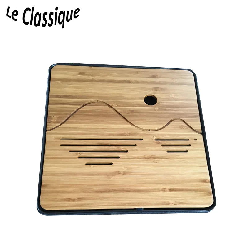 

Rectangle Light Weight Tea Tray Made of Bamboo+ABS,Black/White 2 Colors for Available