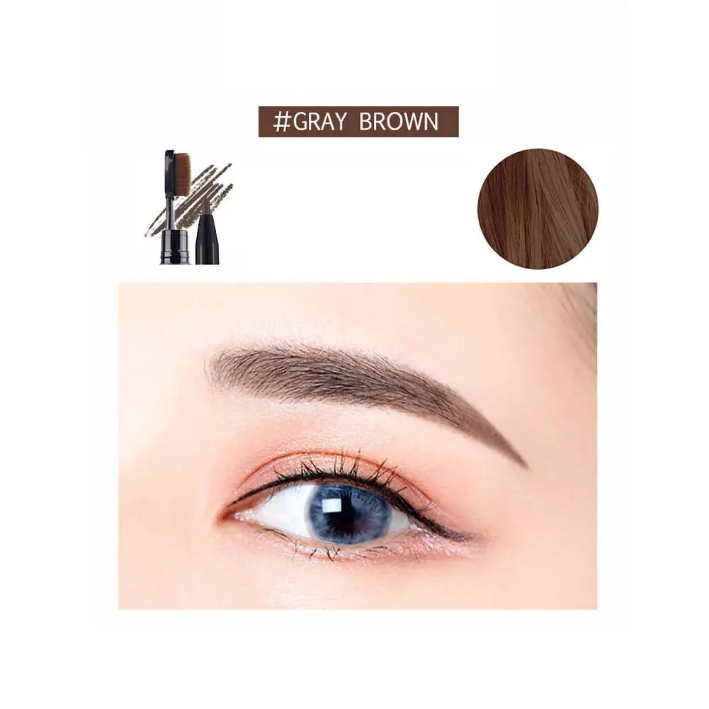 HobbyLane Professional Dual Head Eye Brow Pencil Long Lasting Waterproof Eyebrow Pen with Eyebrow Brush Eyebrow Pencil Makeup - Цвет: 2