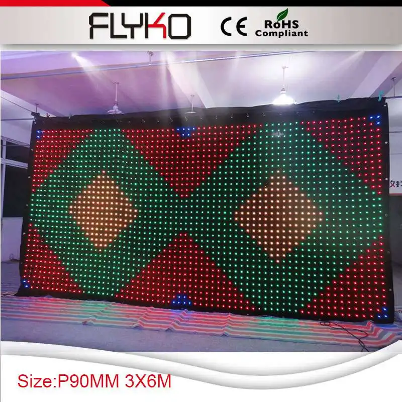 Высокое качество P90 3X6M led фон среен занавеска диско свет|disco light|led backdropsbackdrop lights |