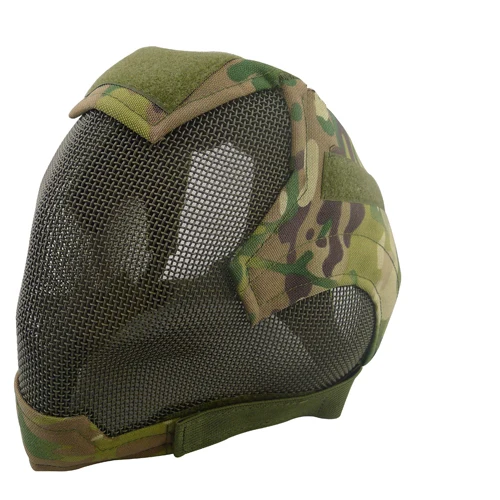 

Atac FG V6 Steel Net Mesh Fencing Mask Full Face Protective Tactical Mask Cover Face Ears Airsoft Military Cosplay