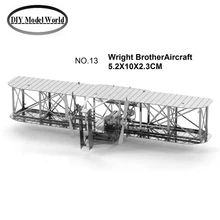 Wright BrotherAircraft 3D puzzle DIY metal plane model jigsaw free shipping best birthday gift for kids