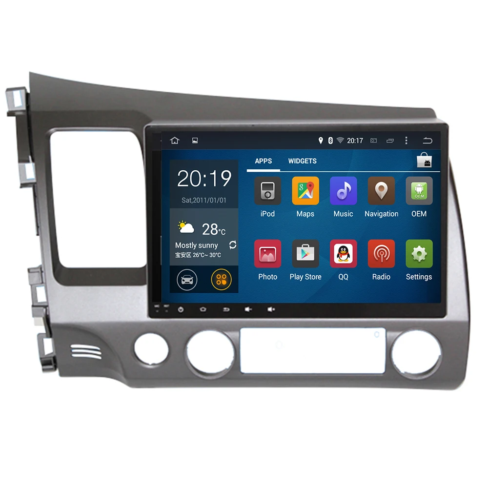 4G+32G Android 10 4G Car Radio Multimedia Video Player Navigation GPS For Honda Civic 2006-2011 no 2 din dvd raido | Автомобили и