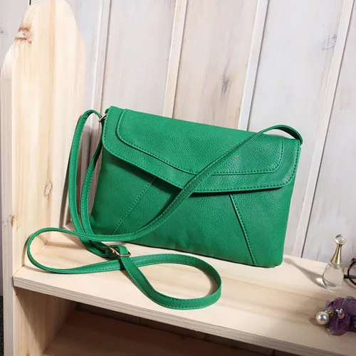 10 шт. клатч мини сумка Для женщин сумка женская из искусственной кожи Сумки и кошельки Bolsa feminina Bolsas Bolsos Mujer мешок основной Femme - Цвет: green