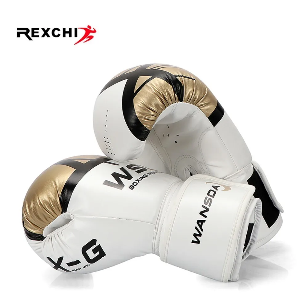 

REXCHI Kick Boxing Gloves for Men Women PU Karate Muay Thai Guantes De Boxeo Free Fight MMA Sanda Training Adults Kids Equipment