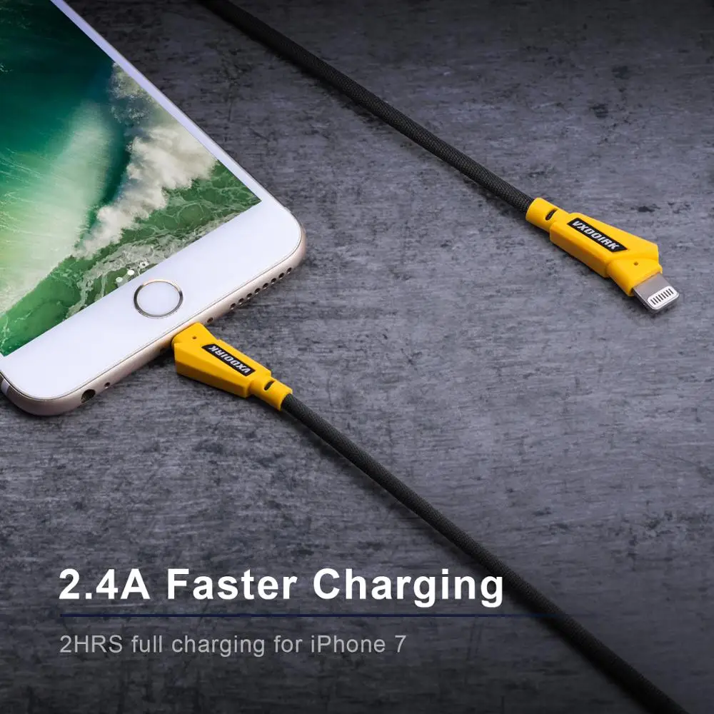Vxdoirk MFi кабель USB для iPhone X Xs Max XR 2.4A быстрой зарядки передачи данных 8 7 6 Plus|Кабели