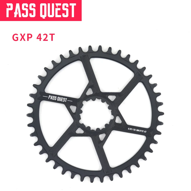 Пройти QUEST GXP круглый узкий широкий набор велосипедных звездочек для Sram XX1 X1 MTB Горный Велосипедное колесо цепной передачи Экипировка велосипедиста смещение 0 мм 32-42 T - Цвет: 42T