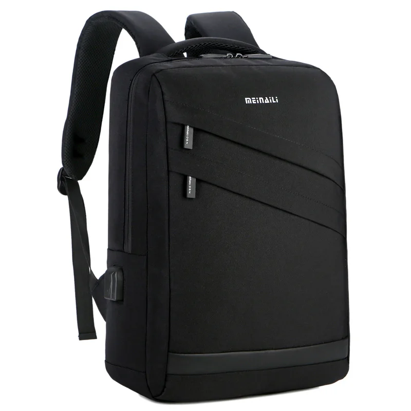 Athacer водонепроницаемый прочный рюкзак для ноутбука Противоугонная сумка мужская usb зарядка для путешествий Бизнес школьные сумки женские повседневные Рюкзак - Цвет: Black