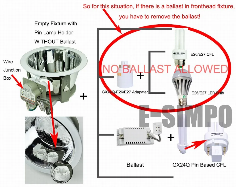 Z1001 Logo empty fixture install lamp