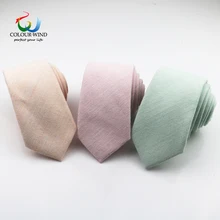 Yiyanyang Мужской Хлопковый шерстяной галстук для досуга, чистый однотонный галстук для шеи, 6 см, ширина, конфетный галстук для мужчин, костюм для свадьбы, вечеринки, галстук жениха