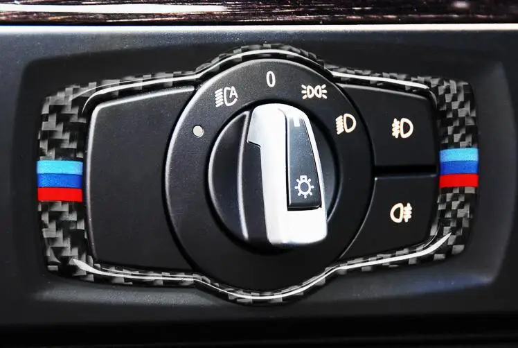Для E90 E92 углеродного волокна фары автомобиля Переключатель отделка ремонт