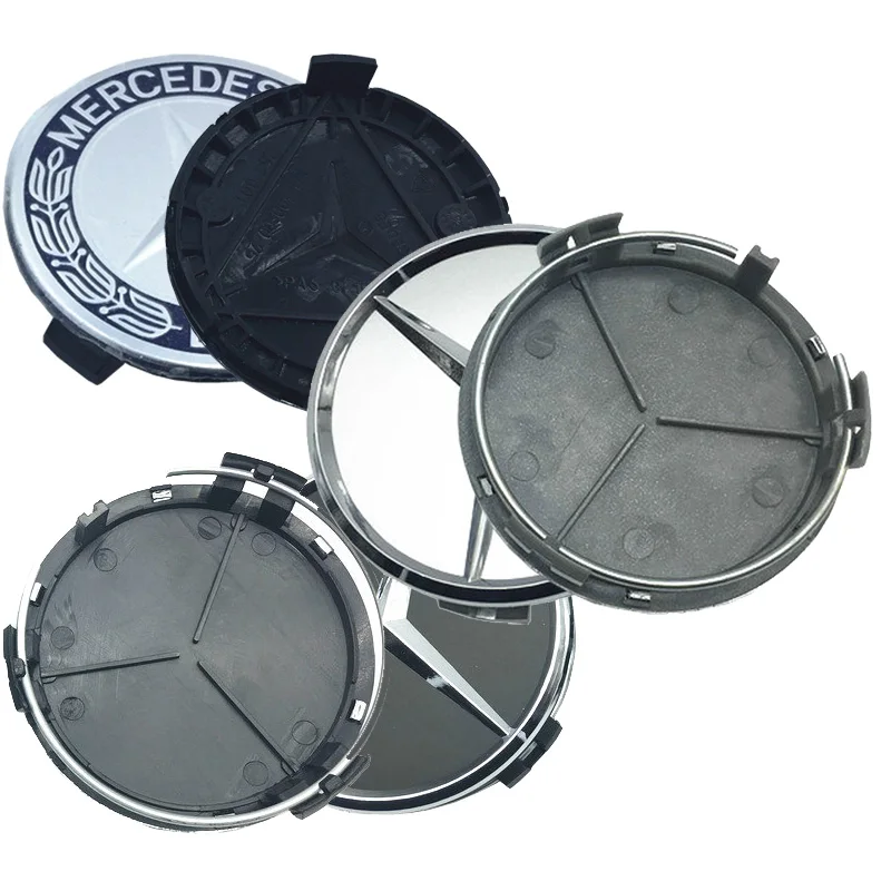 

4PCS/Set 75MM emblem Dark Blue Car Styling Car Wheel Center Cover Wheel Hub Cap Rim for benz