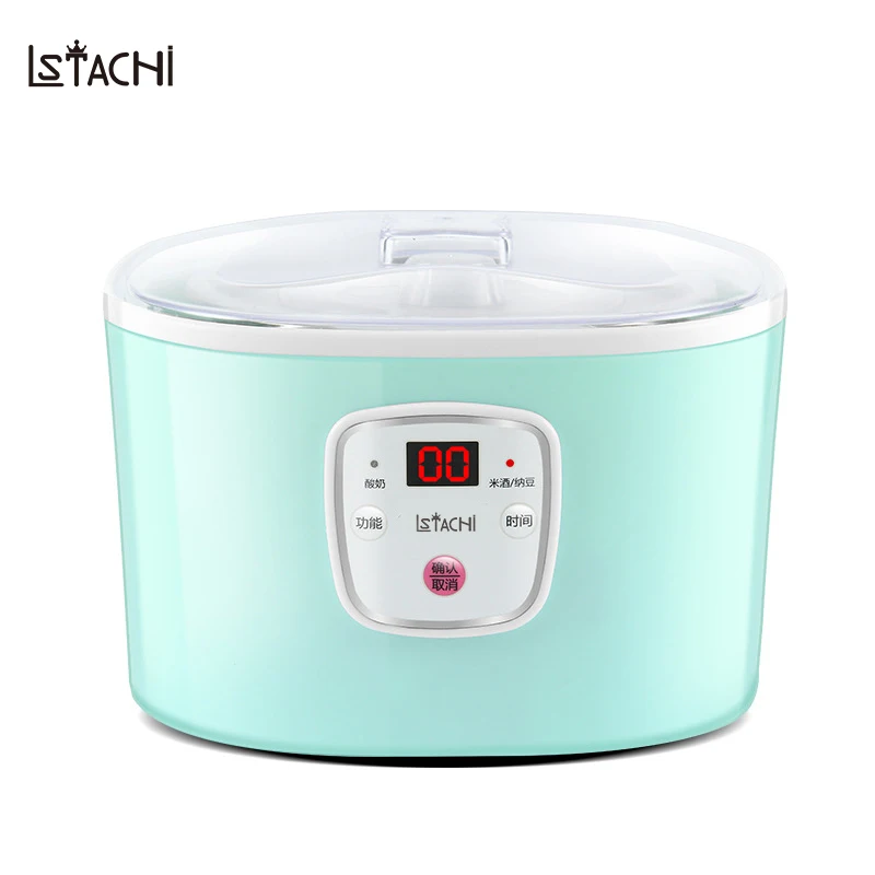 LSTACHi 1L Glass Cup Fermentation Yogurt Natto Rice Wine Maker Smart Stainless Steel Tank Full Automatic Machine In Appliances