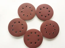 High Quality 125mm 8 Holes Hook & Loop Sand Paper Abrasive Sanding Paper Power Tools Accessories Grits 40 to 2000 Available