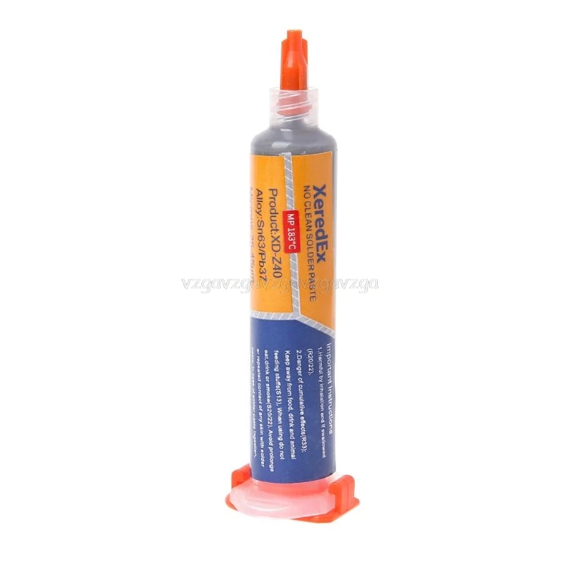 

XD-Z40 Syringe Tube Solder Paste Flux With Lead Rework Reflow SMT Soldering N23 dropship