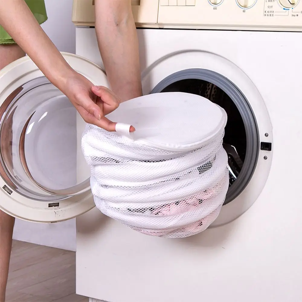 

1pc Laundry Bag Shoes Bra Underwear Care Wash Bag Washing Basket Thicken Fine Mesh Net Large Capacity Printing Double Layer