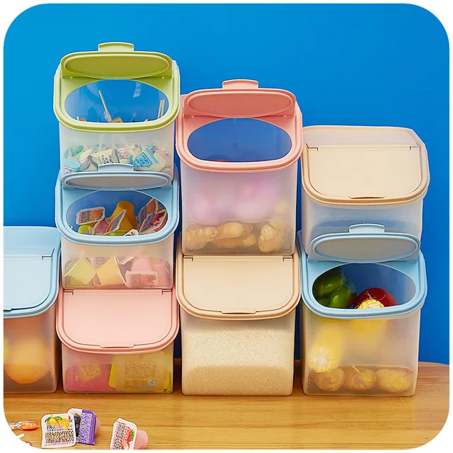 Kitchen whole grains storage box large, thick stackable storage box