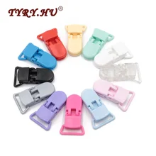 TYRY.HU 5Pcs/Lot Plastic Flat Pacifier Clip Holder Baby Dummy Soother Suspender Toddler Baby Teether Chain Feeding Accessories