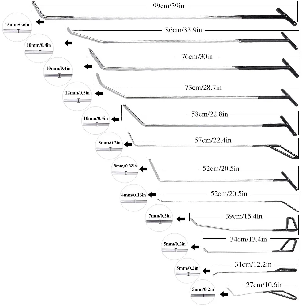PDR набор инструментов безболезненные вмятин ремонтные крючки толкатели обратный молоток вмятина съемник для удаления автомобиля вмятин ремонт градом повреждения