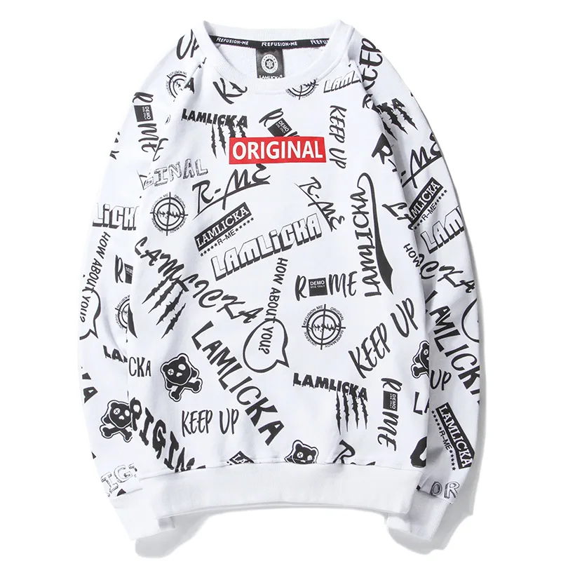 2020 New Arrival O-neck None Cotton Hoodie Wear Full Of Letter Printing Neck Long Men Loose Leisure Jacket Sweatshirt Hip Hop 2020 New Arrival O-neck None Cotton Hoodie Wear Full Of Letter Printing Neck Long Men Loose Leisure Jacket Sweatshirt Hip Hop