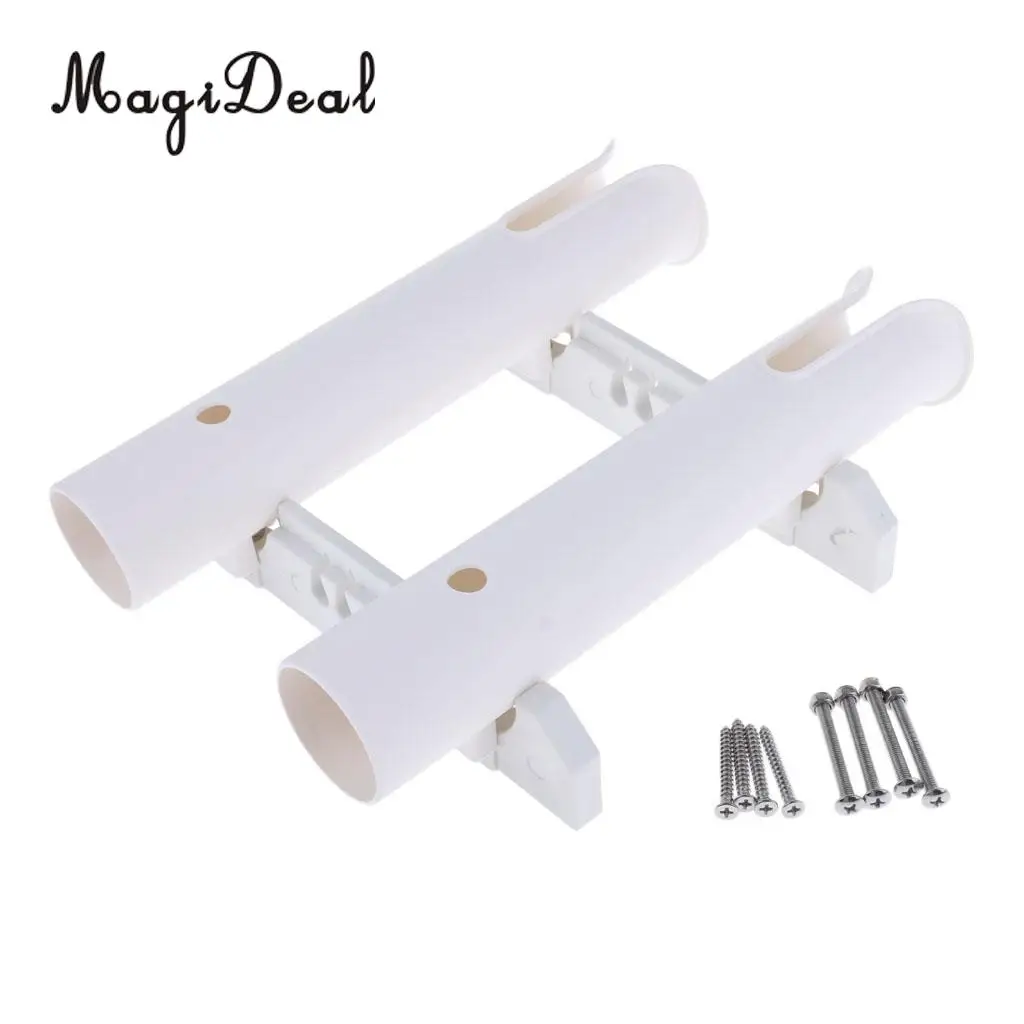 MagiDeal Marine Boat Yacht Vertical Fishing Rod Holder Rack Pole Rest Support 1/2/4 Tube for Kayaking Fishing Boating Accessory