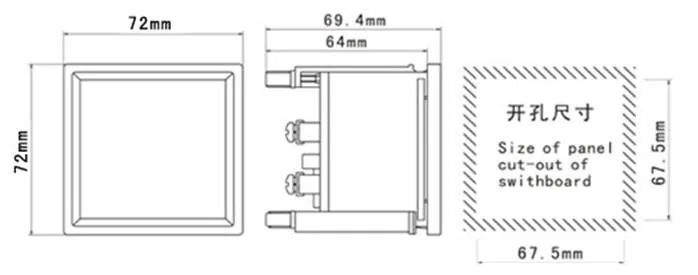 HC-72 0-10 В тип указателя вольтметр