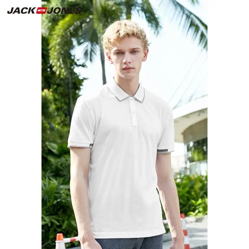 JackJones Мужская разноцветная рубашка поло с коротким рукавом C | 219106519