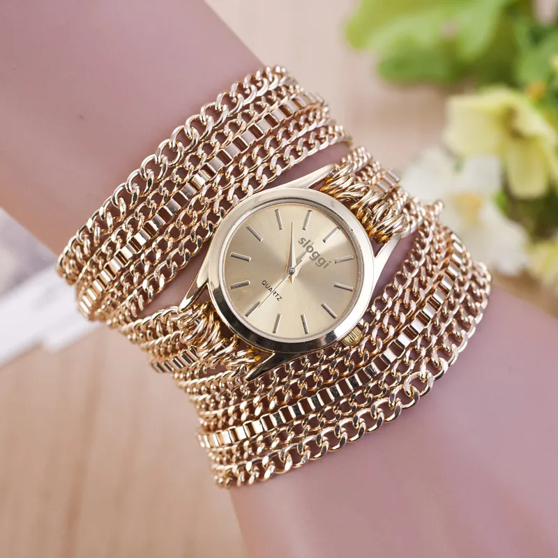 Price drop bracelet watch women fashion iron chain winding watches men alloy casual quartz watch new
