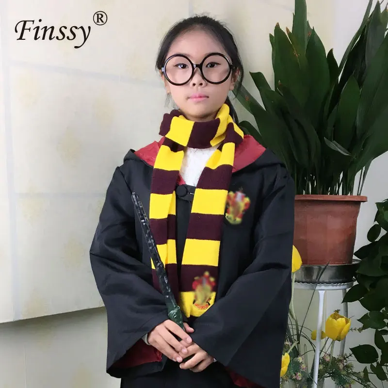 Костюм Харриса халат плащ с галстуком шарф палочка очки Ravenclaw Gryffindor Hufflepuff Слизерин Хэллоуин Карнавал Cos