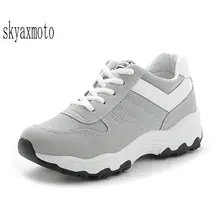 Дикие туристические новые модные студенческие дышащие зимние женские туфли для девочек-подростков легкая теплая обувь с круглым носком для девочек