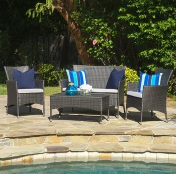 

New arrival affordable outdoor furniture garden beach wicker sofa set
